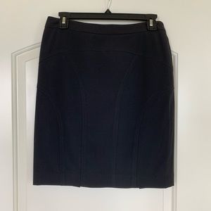 Black skirt above the knee